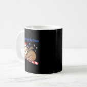 Napng Through The Snow Christmas Sloth Candy Cane Kaffeetasse (Vorderseite Links)