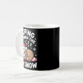 Napng Through The Snow Funny Sloth Candy Cane Xmas Kaffeetasse (Vorderseite Links)