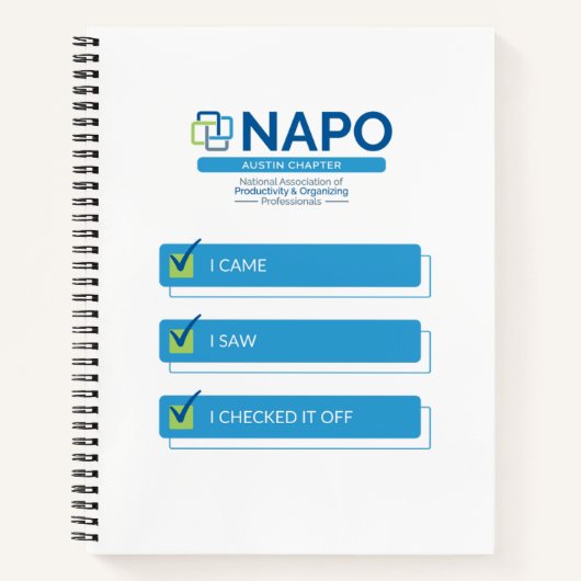 NAPO Austin I Came I Checked Notebook Notizblock (Vorderseite)
