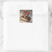 Napoleon, Alpenüberquerung, c.1800 (Öl auf Leinwan Quadratischer Aufkleber (Tasche)