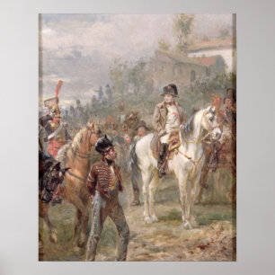 Napoleon and his Troops (oil on panel) (pair of 12 Poster