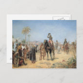 Napoleon Ankunft in einer ägyptischen Oase (Öl auf Postkarte (Vorne/Hinten)