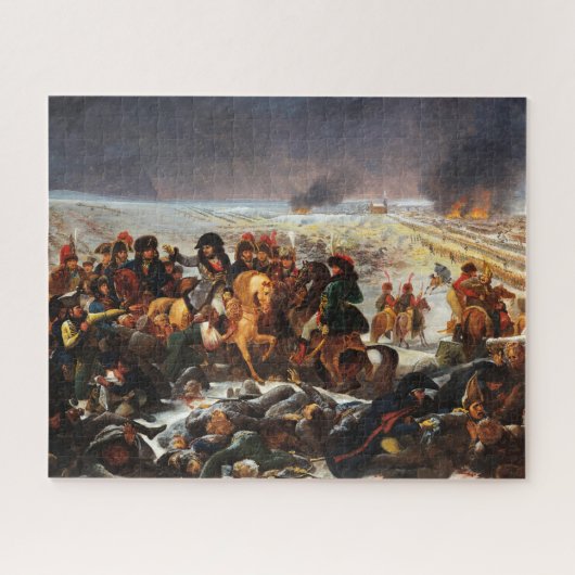 Napoleon auf dem Schlachtfeld des Eylau von Gros Puzzle (Horizontal)