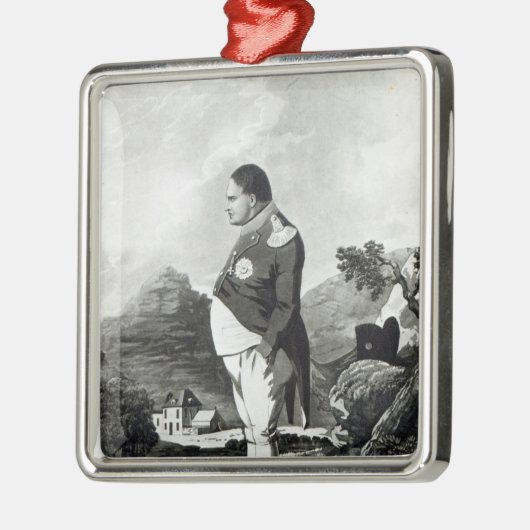 Napoleon auf der Insel von St. Helena, 1820 Ornament Aus Metall (Links)