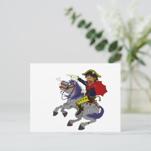 Napoleon auf Rampe Postkarte (Stehend Vorderseite)