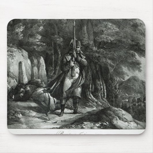 Napoleon auf Wacheaufgabe Mousepad (Vorne)