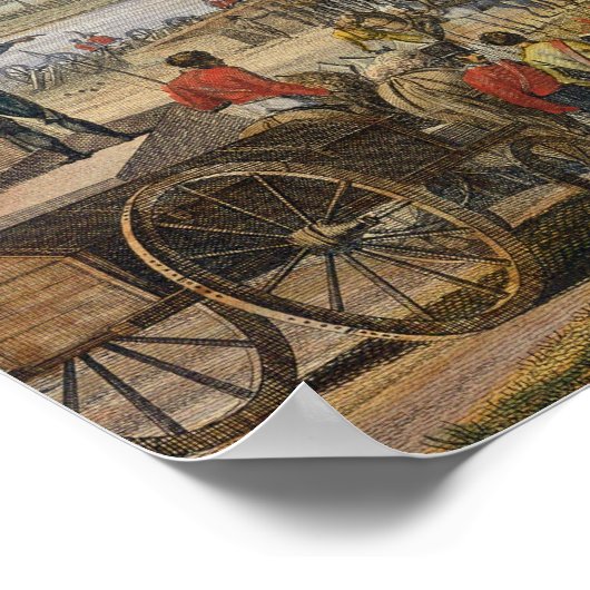 Napoleon Besuch der Belagerungswerke in Danzig unt Poster (Ecke)