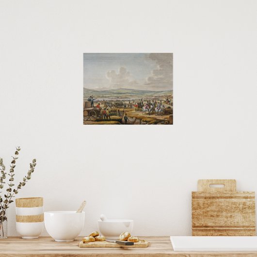 Napoleon Besuch der Belagerungswerke in Danzig unt Poster (Küche)