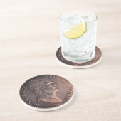 Napoleon Bonaparte 1802 Silbermünze Getränkeuntersetzer (Seite)