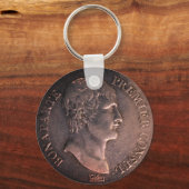 Napoleon Bonaparte 1802 Silbermünze Schlüsselanhänger (Vorderseite)