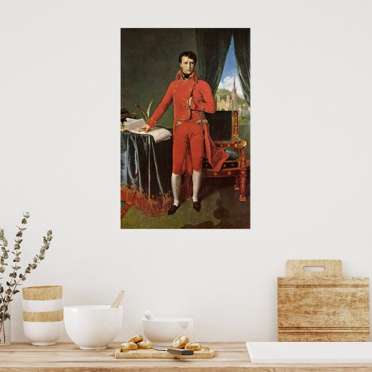Napoleon Bonaparte als Consul von Ingres Dominique Poster (Küche)