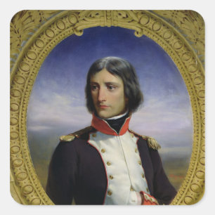 Napoleon Bonaparte als Oberstleutnant Quadratischer Aufkleber