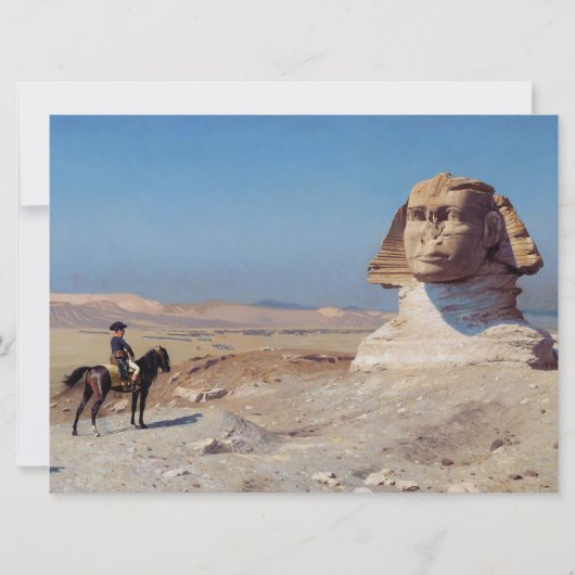 Napoleon Bonaparte Before the Sphinx (von Gérôme) Karte (Vorderseite)