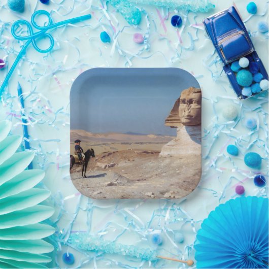 Napoleon Bonaparte Before the Sphinx (von Gérôme) Pappteller (Party)