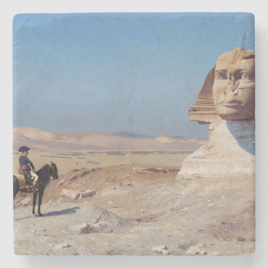 Napoleon Bonaparte Before the Sphinx (von Gérôme) Steinuntersetzer (Vorderseite)