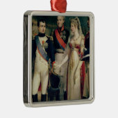 Napoleon Bonaparte, der Königin Louisa empfängt Silbernes Ornament (Rechts)