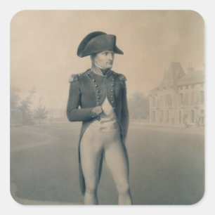 Napoleon Bonaparte Erster Konsul in Malmaison Quadratischer Aufkleber