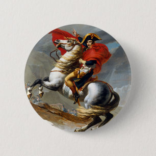 Napoleon Bonaparte Painting von Jacques-Louis Davi Button