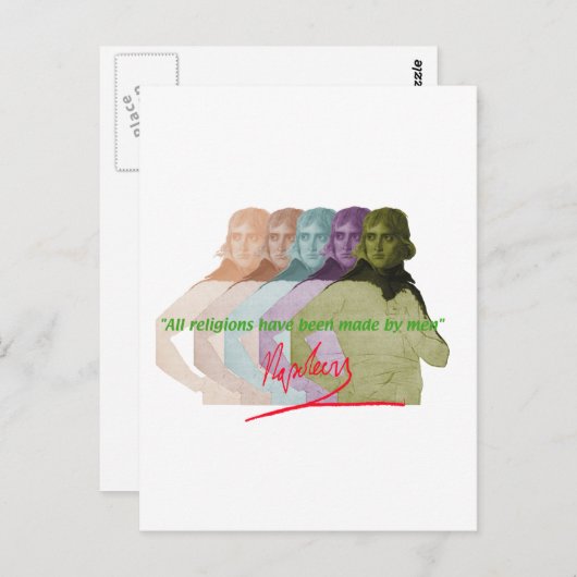 Napoleon Bonaparte Postkarte (Vorne/Hinten)