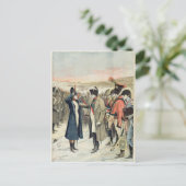 Napoleon Bonaparte präsentiert die Frau Postkarte (Stehend Vorderseite)