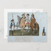 Napoleon Bonaparte und der Varsovian Sentry Postkarte (Vorne/Hinten)