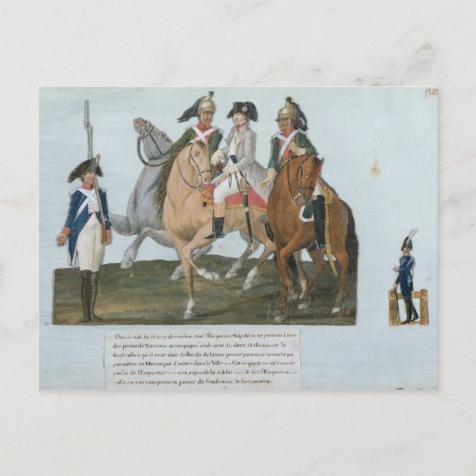 Napoleon Bonaparte und der Varsovian Sentry Postkarte (Vorderseite)