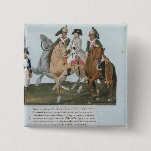 Napoleon Bonaparte und die Varsovian Wache Button (Vorderseite)