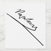 Napoleon Bonaparte Unterschrift Weinetikett (Einzelnes Label)