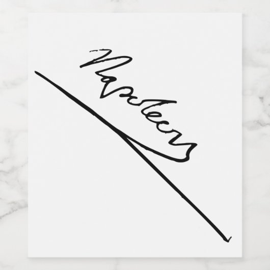 Napoleon Bonaparte Unterschrift Weinetikett (Einzelnes Label)