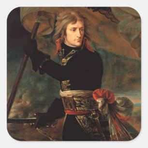 Napoleon Bonapartes Appell in der Schlacht bei Arc Quadratischer Aufkleber
