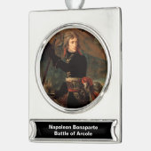 Napoleon Bonapartes Kundgebung in der Schlacht von Banner-Ornament Silber (Links)
