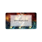 Napoleon Cat im Weltraum Adressaufkleber (Vorne)