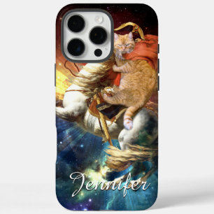 Napoleon Cat im Weltraum iPhone 16 Pro Max Hülle