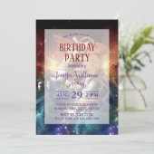 Napoleon Cat im Weltraum Einladung (Stehend Vorderseite)