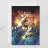 Napoleon Cat im Weltraum Einladung (Rückseite)