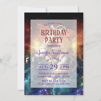 Napoleon Cat im Weltraum Einladung