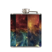 Napoleon Cat im Weltraum Flachmann (Rückseite)