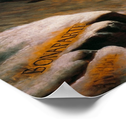 Napoleon Crossing the Alps by Jacques-Louis David Poster (Ecke)