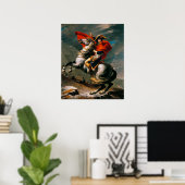 Napoleon Crossing the Alps by Jacques-Louis David Poster (Heimbüro)