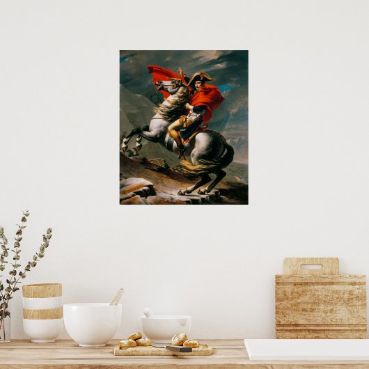 Napoleon Crossing the Alps by Jacques-Louis David Poster (Küche)