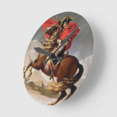 Napoleon Crossing the Alps, c.1800 (oil on canvas) Runde Wanduhr (Winkel)