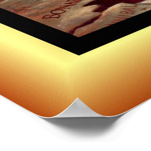 Napoleon Crossing The Alps ~Jacques-Louis David ~ Poster (Ecke)