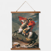 Napoleon Crossing the Alps Neoclassical Painting Wandteppich Mit Holzrahmen (Vorderseite)