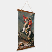 Napoleon Crossing the Alps Neoclassical Painting Wandteppich Mit Holzrahmen (Gewinkelt)
