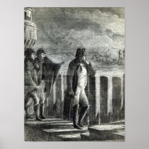 Napoleon, der das Feuer von Moskau im Jahre 1812 Poster