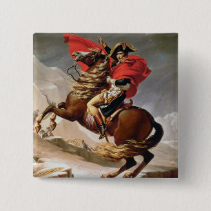 Napoleon, der die Alpen, c.1800 (Öl, überquert a Button