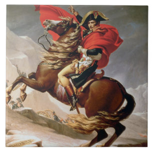 Napoleon, der die Alpen, c.1800 (Öl, überquert a Fliese