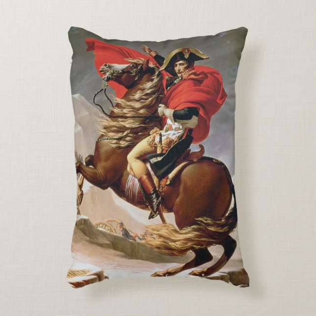 Napoleon, der die Alpen, c.1800 (Öl, überquert auf Dekokissen (Vorderseite(Vertikal))