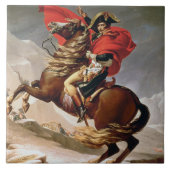 Napoleon, der die Alpen, c.1800 (Öl, überquert auf Fliese (Vorderseite)