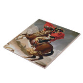 Napoleon, der die Alpen, c.1800 (Öl, überquert auf Fliese (Seite)